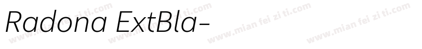 Radona ExtBla字体转换